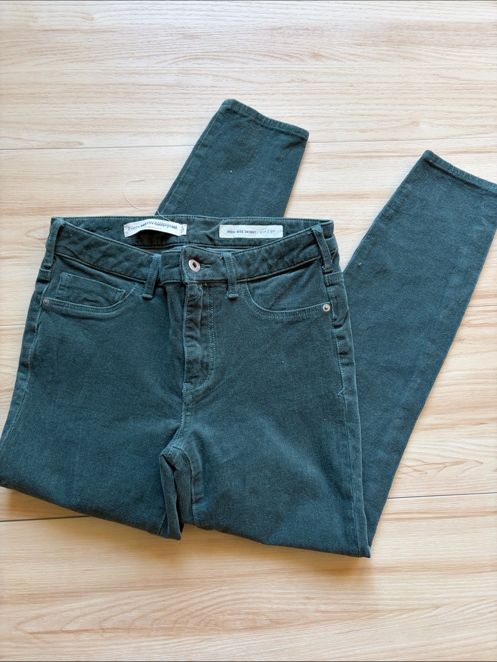 Women's anthropologie plicro and the letterpress skinny high-rise jeans